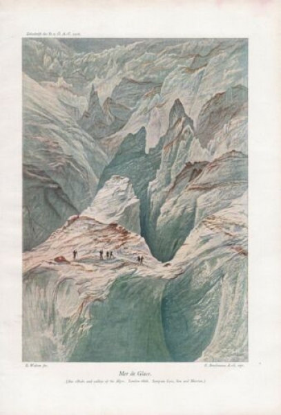 1908 - alter Druck - Mer de Glace